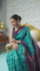 Mimosa Women's Woven Design Pochampally Style Art Silk Saree With Blouse Piece : SA00002059SFFREE