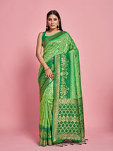 Mimosa Women's Woven Design Patola Art Silk Saree With Blouse Piece : SA00001296PGFREE