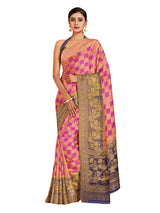 Mimosa Womens Chiffon Saree Patola Gajjari Color