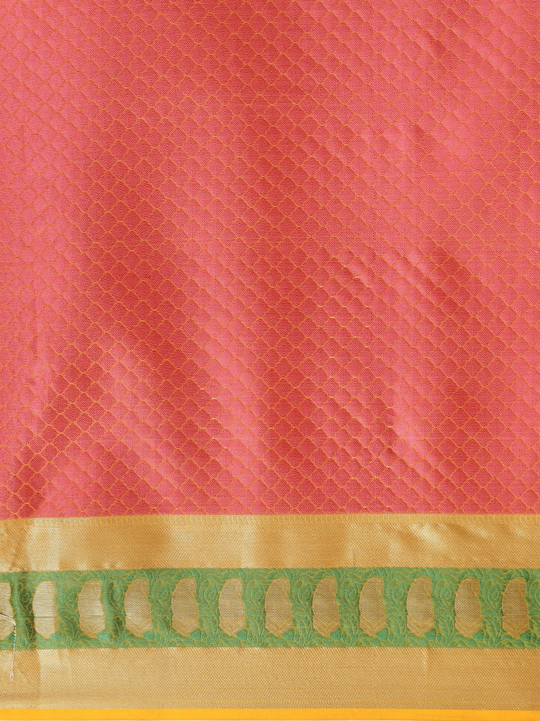 Mimosa Womens Art Silk Saree Kanjivaram Peach Color