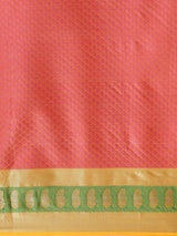 Mimosa Womens Art Silk Saree Kanjivaram Peach Color