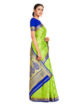 Mimosa Womens Crepe Saree Mysore Silk Liril Color