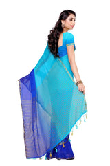 Mimosa Womens Chiffon Saree Kanjivaram Royal Blue Color