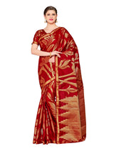 Mimosa Womens Art Silk Saree Kanjivaram Maroon Color