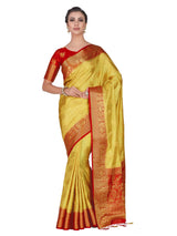 Mimosa Womens Art Silk Saree Kanjivaram Chiku Color