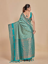 Mimosa Women's Woven Design Kanjivaram Style Art Silk Saree With Blouse Piece : SA00001252SFFREE