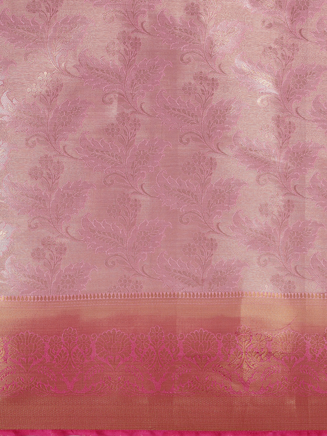 Mimosa Womens Art Silk Saree Kanjivaram Pink Color