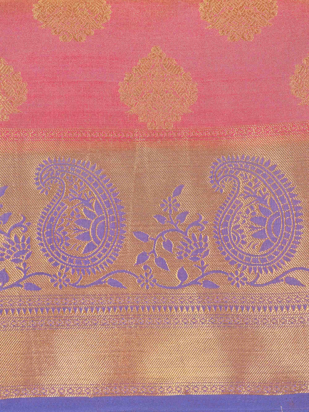 Mimosa Womens Art Silk Saree Kanjivaram Rani Color