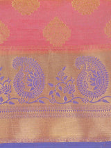 Mimosa Womens Art Silk Saree Kanjivaram Rani Color