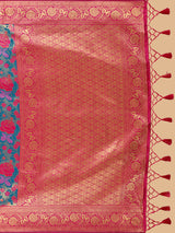 Mimosa Women's Woven Design Kanjivaram Style Art Silk Saree With Blouse Piece : SA00001335IBFREE