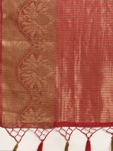 Mimosa Womens Art Silk Saree Kanjivaram Chiku Color