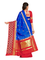 Mimosa Womens Art Silk Saree Kanjivaram Royal Blue Color