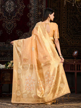 Mimosa Women's Woven Design Kanjivaram Art Silk Saree With Blouse Piece : SA0000904PC