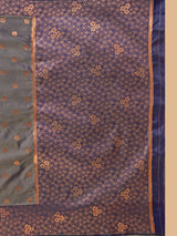 Mimosa Women's Woven Design Kanjivaram Style Art Silk Saree With Blouse Piece : SA00001329NVFREE