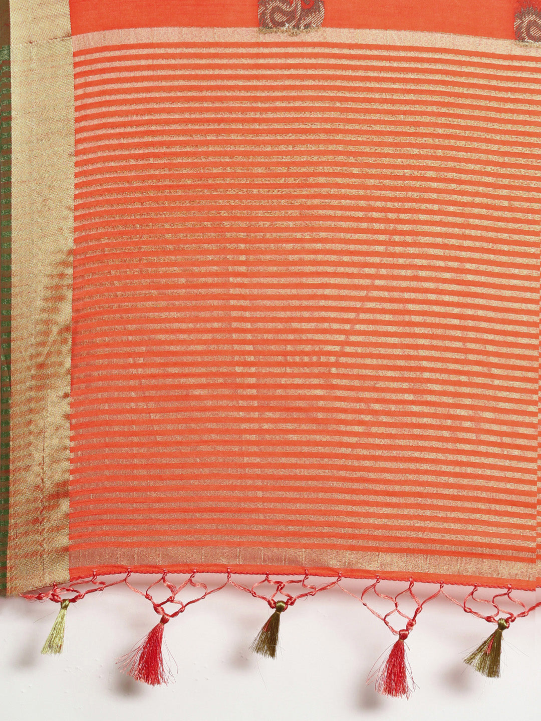 Mimosa Womens Art Silk Saree Kanjivaram style Peach Color