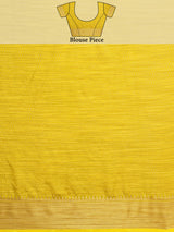 Mimosa Womens Art Silk Saree Kanjivaram Yellow Color