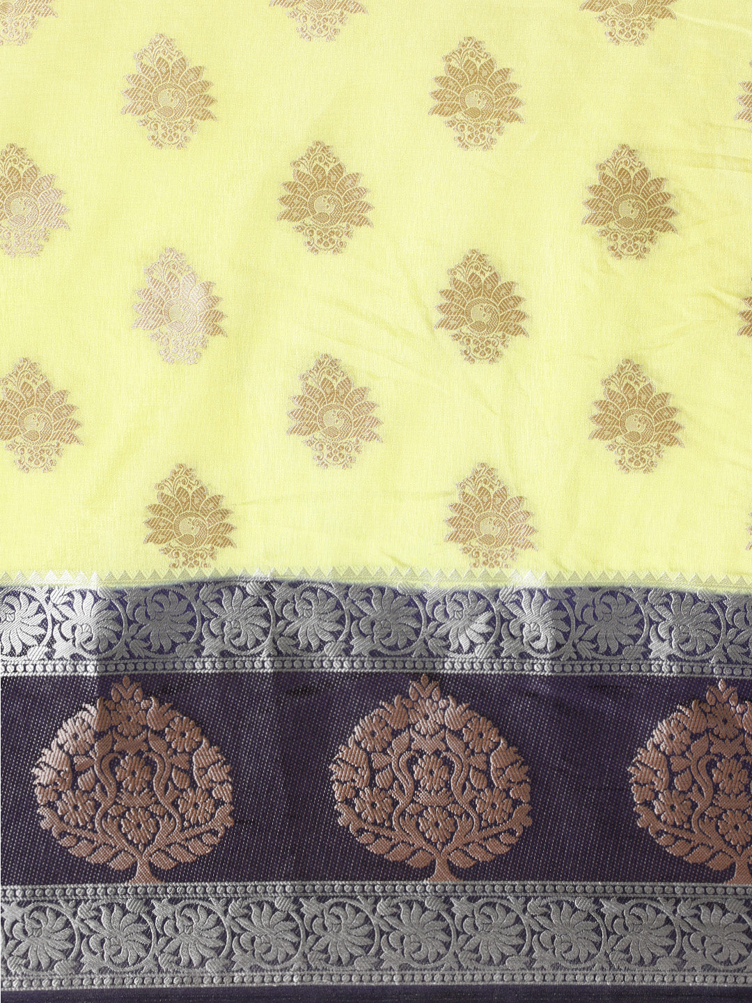 Mimosa Womens Art Silk Saree Kanjivaram Pista Color