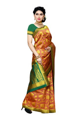 Mimosa Womens Art Silk Saree Kanjivaram Peach Color