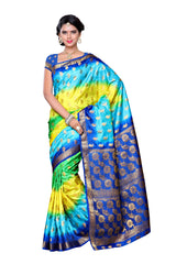 Mimosa Womens Art Silk Saree Kanjivaram Multi Color