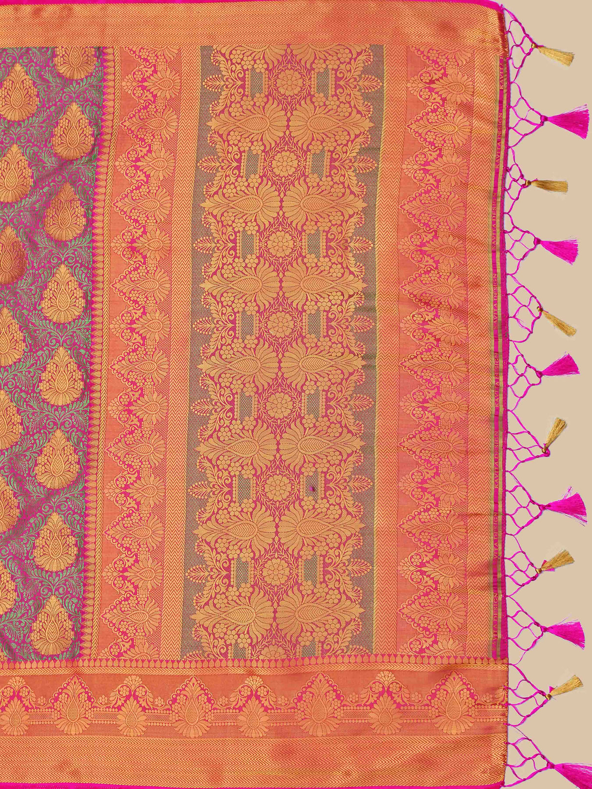 Mimosa Womens Art Silk Saree Kanjivaram Gajjari Color