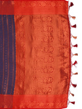 Mimosa Women's Woven Design Kanjivaram Art Silk Saree With Blouse Piece : SA0000914NV