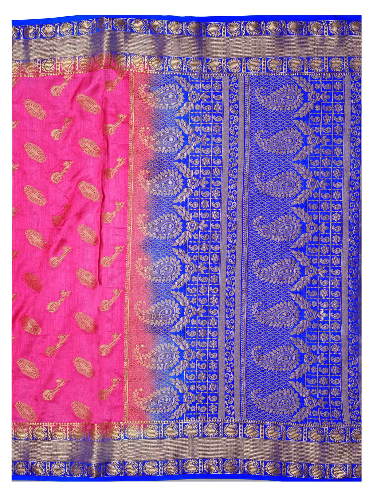 Mimosa Womens Art Silk Saree Kanjivaram Pink Color