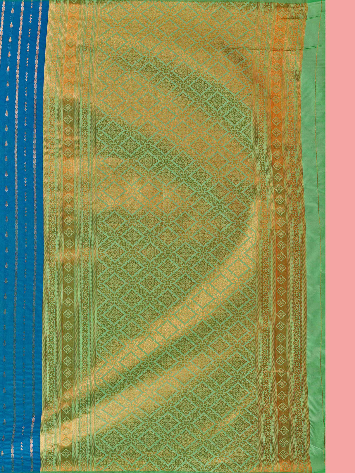 Mimosa Women's Woven Design Kanjivaram Style Art Silk Saree With Blouse Piece : SA00001374RBFREE