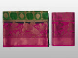 Mimosa Womens Art Silk Saree Kanjivaram BGreen Color