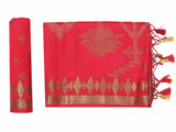 Mimosa Womens Art Silk Saree Kanjivaram Red Color