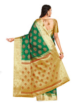 Mimosa Womens Art Silk Saree Kanjivaram Green Color