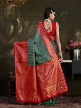 Mimosa Women's Woven Design Kanjivaram Art Silk Saree With Blouse Piece : SA0000907BG