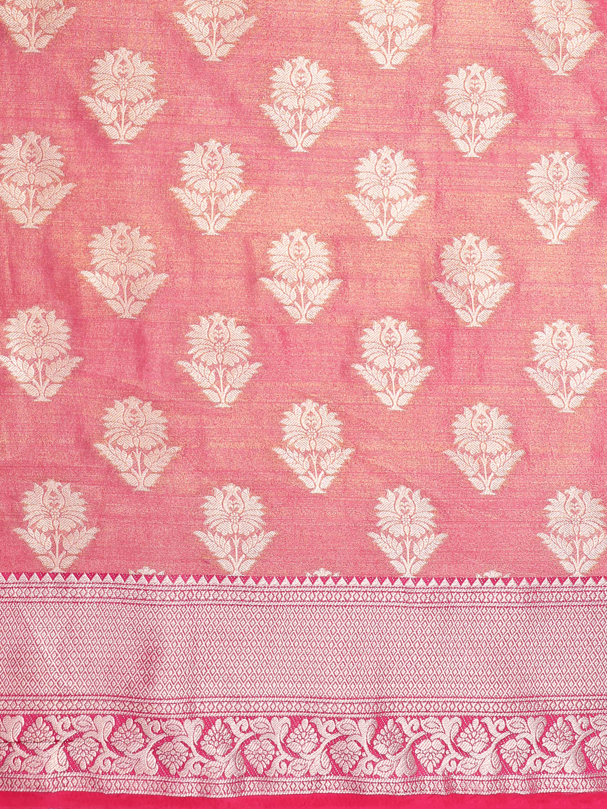 Mimosa Womens Art Silk Saree Kanjivaram Peach Color