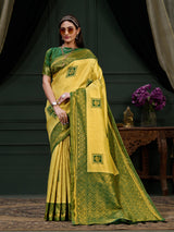 Mimosa Women's Woven Design Kanjivaram Art Silk Saree With Blouse Piece : SA0000898PS