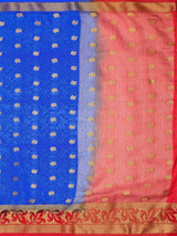 Mimosa Womens Art Silk Saree Kanjivaram Royal Blue Color