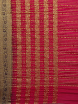 Mimosa Womens Crepe Saree Mysore Silk style Pink Color