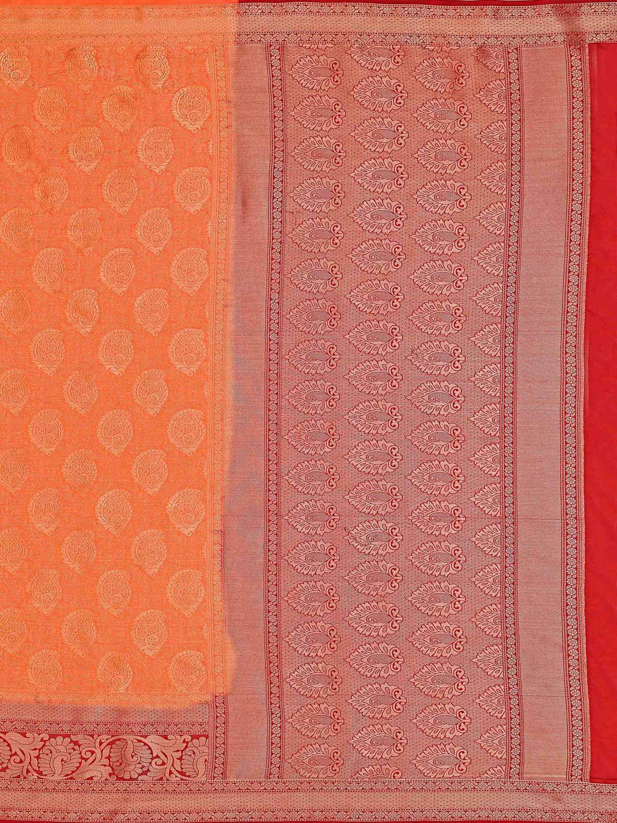 Mimosa Womens Art Silk Saree Kanjivaram Peach Color