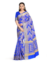 Mimosa Womens Art Silk Saree Kanjivaram Royal Blue Color