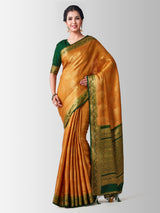 Mimosa Womens Art Silk Saree Kanjivaram Mustard Color