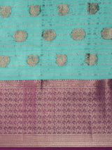 Mimosa Womens Kora Silk Saree Banarasi Saffire Color