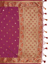 Mimosa Women's Woven Design Kanjivaram Art Silk Saree With Blouse Piece : SA0000868MJ