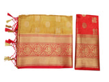 Mimosa Womens Art Silk Saree Kanjivaram Chiku Color