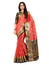 Mimosa Womens Art Silk Saree Kanjivaram Strawberry Color