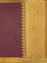 Mimosa Womens Art Silk Saree Kanjivaram style Maroon Color