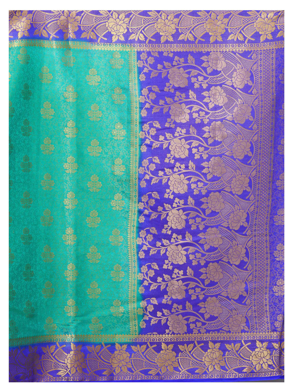 Mimosa Womens Art Silk Saree Kanjivaram Rama Color