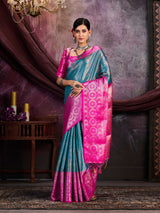 Mimosa Women's Woven Design Kanjivaram Art Silk Saree With Blouse Piece : SA0000912SF