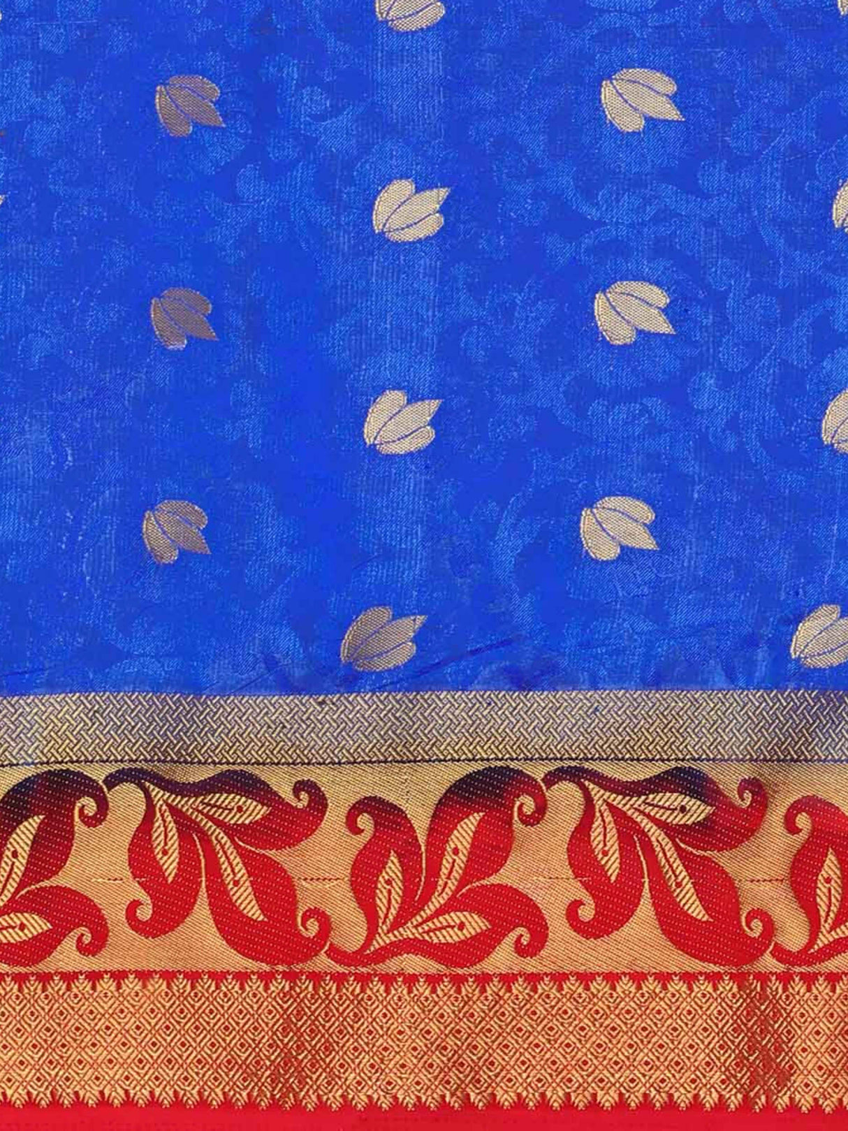 Mimosa Womens Art Silk Saree Kanjivaram Royal Blue Color