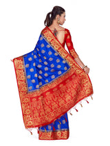 Mimosa Womens Art Silk Saree Kanjivaram Royal Blue Color