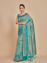 Mimosa Women's Woven Design Kanjivaram Style Art Silk Saree With Blouse Piece : SA00001252SFFREE