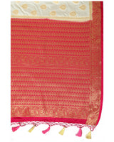 Mimosa Womens Crepe Saree Mysore Silk Halfwhite Color