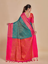 Mimosa Women's Woven Design Kanjivaram Style Art Silk Saree With Blouse Piece : SA00001290RMFREE